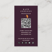 Ginkgo Leaf Wasserfarbe Herbst Farben Visitenkarte (Rückseite)