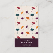 Ginkgo Leaf Wasserfarbe Herbst Farben Visitenkarte (Vorderseite)