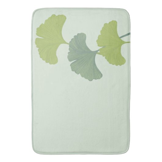 Ginkgo Leaves Customizable Background Colors  Badematte (Vorderseite Vertikal)