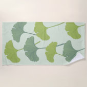 Ginkgo Leaves Customizable Background Colors  Strandtuch (Vorderseite)