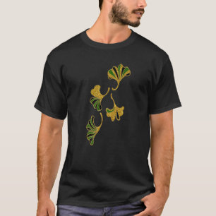 Ginkgo Leaves Elegant Foliage Vector Art Premium T-Shirt