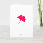 Ginkgo modern mit Beileid des Beileids Karte (Rückseite)