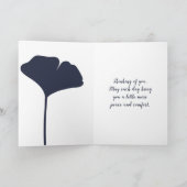 Ginkgo modern mit Beileid des Beileids Karte (Innenseite)