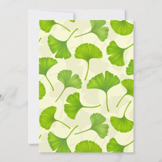 Ginkgo-Muster auf weiß (Vorderseite)