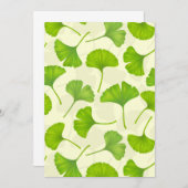 Ginkgo-Muster auf weiß (Vorne/Hinten)