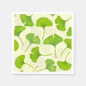 Ginkgo-Muster auf weiß Serviette (Vorderseite)
