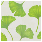 Ginkgo-Muster auf weiß Stoff (Nahaufnahme)