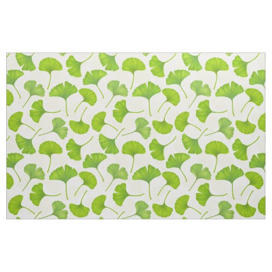 Ginkgo-Muster auf weiß Stoff (Fat Quarter (45,7 x 55,9 cm))