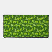 Ginkgo-Muster in dunkelgrün Schreibtischunterlage (Vorderseite)