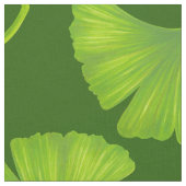 Ginkgo-Muster in dunkelgrün Stoff (Nahaufnahme)
