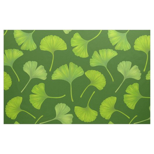 Ginkgo-Muster in dunkelgrün Stoff (Fat Quarter (45,7 x 55,9 cm))