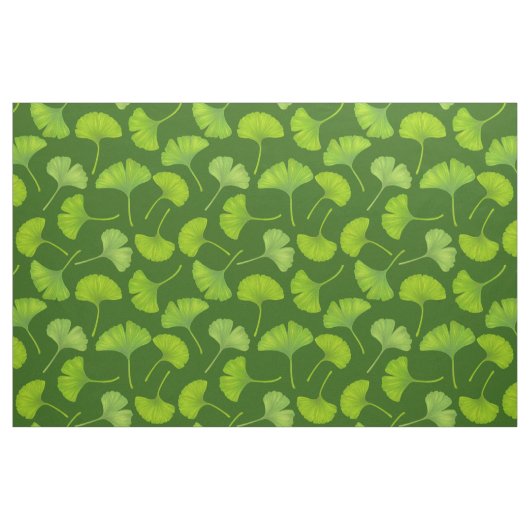 Ginkgo-Muster in dunkelgrün Stoff (Fat Quarter (45,7 x 55,9 cm))