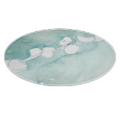 Ginkgo on Dusty Aquamarin - White Schneidebrett (Ecke)