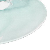 Ginkgo on Dusty Aquamarin - White Schneidebrett (Ecke)