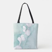 Ginkgo on Dusty Aquamarin - White Tasche (Rückseite)