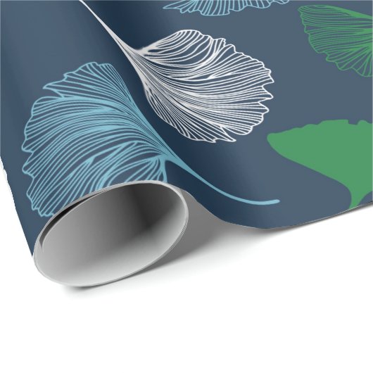 Ginkgo-Packpapier Geschenkpapier (Rolleneckpunkt)