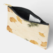 Ginkgo & Pine Needle Print Cut Sew Bag Zubehörtasche (Offen)