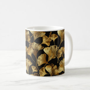 Ginkgo Seamless Leaf Pattern Kaffeetasse