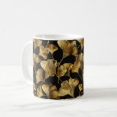 Ginkgo Seamless Leaf Pattern Kaffeetasse (Vorderseite Links)
