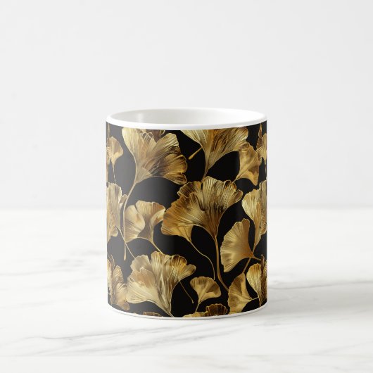 Ginkgo Seamless Leaf Pattern Kaffeetasse (Mittel)