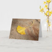 Ginkgo-Solo-Karte Karte (Gelbe Blume)