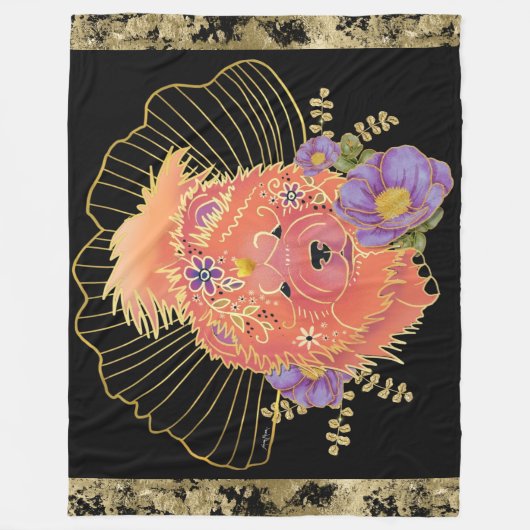 GINKGO SPIRIT Chow Fleecedecke (Vorderseite)