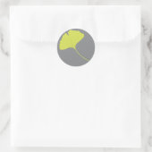 Ginkgo-Sticker Runder Aufkleber (Tasche)
