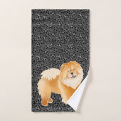 GINKGO the Red Chow - Black Background Bad Set (Handtuch)