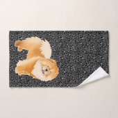 GINKGO the Red Chow - Black Background Bad Set (Handtuch)