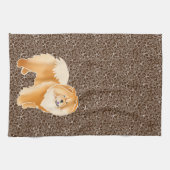 GINKGO the Red Chow - Braun Küchentücher (Horizontal)