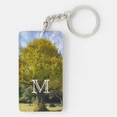 Ginkgo Tree of Golden Yellow Schlüsselanhänger (Rückseite)