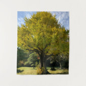 Ginkgo Tree of Golden Yellow Wandteppich (Vorderseite)