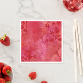 Ginkgo- und Bambusblätter - Rote Farben Fall Serviette (Beispiel)
