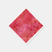 Ginkgo- und Bambusblätter - Rote Farben Fall Serviette (Ecke)
