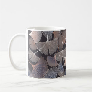 Ginkgo verlasse: elegantes natürliches Muster. Kaffeetasse