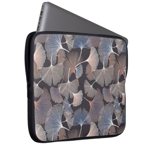 Ginkgo verlasse: elegantes natürliches Muster. Laptopschutzhülle (Vorne Rechts)