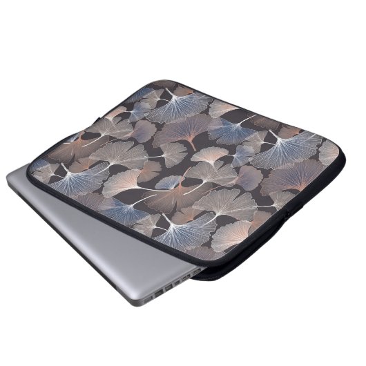 Ginkgo verlasse: elegantes natürliches Muster. Laptopschutzhülle (Vorne Knopf)