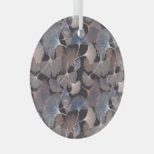 Ginkgo verlasse: elegantes natürliches Muster. Ornament Aus Glas (Vorderseite Rechts)