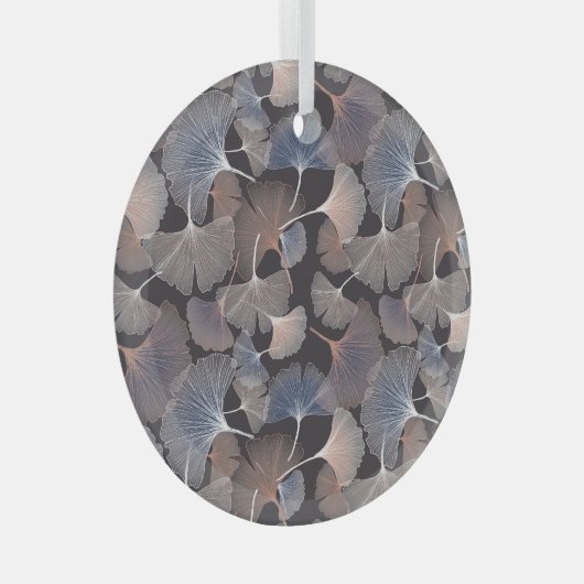 Ginkgo verlasse: elegantes natürliches Muster. Ornament Aus Glas (Vorderseite Rechts)