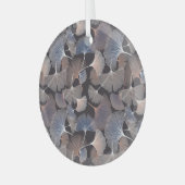 Ginkgo verlasse: elegantes natürliches Muster. Ornament Aus Glas (Vorderseite links)