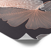 Ginkgo verlasse: elegantes natürliches Muster. Poster (Ecke)