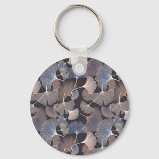 Ginkgo verlasse: elegantes natürliches Muster. Schlüsselanhänger