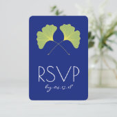 Ginkgo Verlasse Spring Green UAWG RSVP Karte (Stehend Vorderseite)