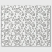 Ginkgo verlasse Wrapping Paper. Schwarz und Weiß Geschenkpapier (Flach)
