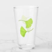 Ginkgo verlässt botanische Kunst Glas (Rückseite)