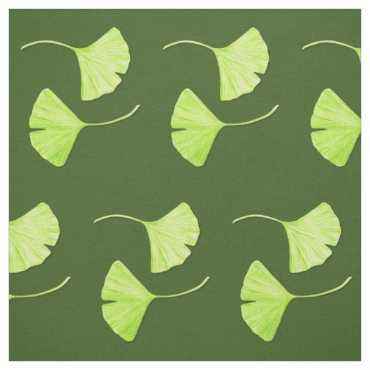 Ginkgo verlässt botanisches Kunst-Gewebe Stoff (Muster)