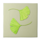 Ginkgo verlässt Natur-Kunst-Fliese | Fliese (Vorderseite)
