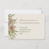 Ginkgo Watercolor Floral Wedding Card Einladung (Rückseite)