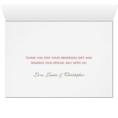 Ginkgo Watercolor Floral Wedding Danke (Innenansicht Horizontal (Unten))