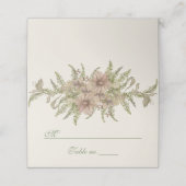 Ginkgo Watercolor Floral Wedding Platzkarte (Außenseite Aufgefaltet)